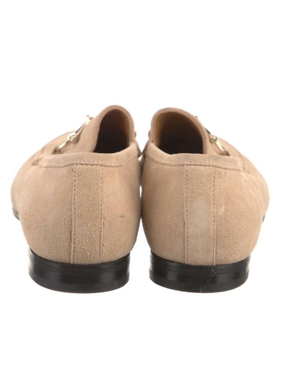 Gucci Beige Suede Horsebit Loafers - Picture 4 of 6